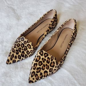 Tamara Mellon calf hair leopard flats, Size 38, size 7.5